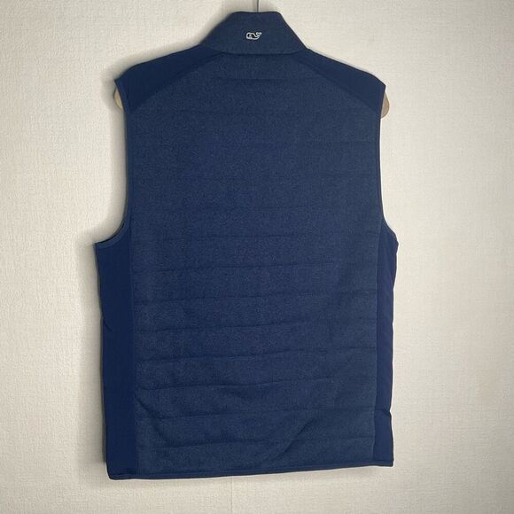 VINEYARD VINES Vest size Small S Men's Blue Fleece Full Zip Up Quilted HighNeck - Picture 6 of 7
